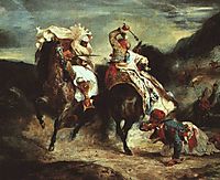 Combat Between the Giaour and the Pasha, 1826, delacroix