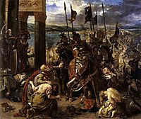 The Entry of the Crusaders into Constantinople, 1840, delacroix