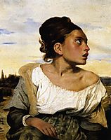 Girl Seated in a Cemetery, 1824, delacroix