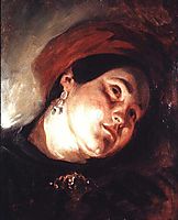 Head of a Woman in a Red Turban, 1831, delacroix
