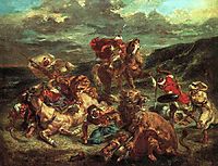 Lion Hunt, 1861, delacroix