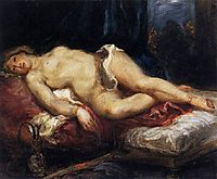 Odalisque Reclining on a Divan, 1827-1828, delacroix