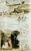 Page from the Moroccan Notebook, 1832, delacroix