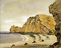 The Porte d-Amont, Etretat, 1849, delacroix