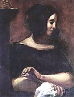 Portrait of George Sand, 1838, delacroix