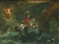 Saint George Fighting the Dragon, Perseus Delivering Andromeda, 1847, delacroix