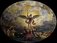 Saint Michael defeats the Devil, 1854-1861, delacroix