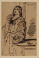 Study of a man in costume, delacroix