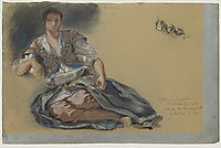 Study for the painting Women of Algiers, delacroix