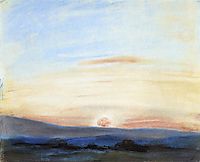 Study of Sky, Setting Sun, 1849, delacroix
