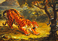 Tiger and Snake, 1862, delacroix