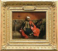 Turk Sitting Smoking on a Couch, 1825, delacroix