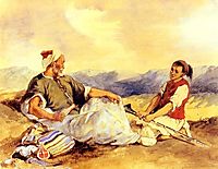 Two Moroccans Seated In The Countryside, 18, delacroix