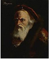 The head of an old man, inscribed Diogenes, domenicotiepolo