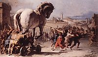The Procession of the Trojan Horse in Troy, 1773, domenicotiepolo