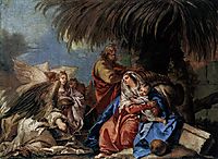 The Rest on the Flight to Egypt, domenicotiepolo