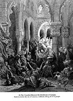The Crusaders massacre the inhabitants of Caesarea, 1877, dore