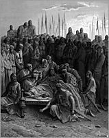 Death of Baldwin I the Latin King of Jerusalem, 1877, dore