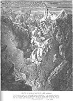 The Death of Korah, Dathan, and Abiram, dore