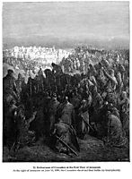 Enthusiasm of Crusaders at the First View of Jerusalem, dore