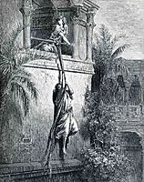 The Escape of David through the Window, 1866, dore