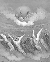 Heaven rung, With jubilee, and loud hosannas filled The eternal regions, dore