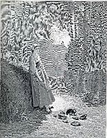 Illustration for The Milkmaid and the Milk Can, dore