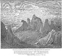 Israelite Women Mourn with Jephthah-s Daughter, dore