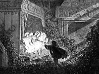 Reclining Upon A Bed Was A Princess Of Radiant Beauty, dore