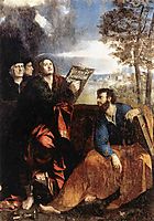 Sts John and Bartholomew with Donors, 1527, dossi