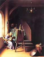 Man with Easel, dou