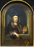Self-portrait with a Palette, in a Niche, 1655, dou