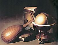 Still Life with Globe, Lute, and Books, c.1635, dou