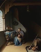 Woman Eating Porridge, c.1637, dou