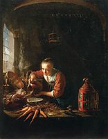 Woman Pouring Water into a Jar, c.1640, dou