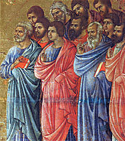 Appearance of Christ to the apostles (Fragment), 1311, duccio