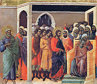 Christ before Caiaphas, 1311, duccio