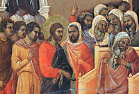 Christ before Caiaphas (Fragment) , 1311, duccio