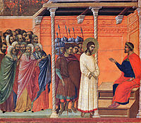 Christ before Pilate, 1311, duccio