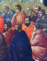 Christ preaches the Apostles (Fragment) , 1311, duccio