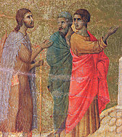Christ on the road to Emmaus (Fragment) , 1311, duccio