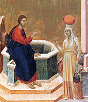 Christ and the Samaritan woman (Fragment) , 1311, duccio