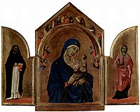 London triptych, Madonna with angels and prophets, 1305, duccio