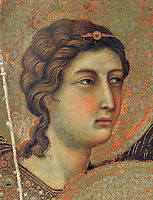 Madonna and Child on a throne (Front side fragment), 1311, duccio