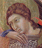 Madonna and Child on a throne (Front side fragment), 1311, duccio