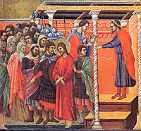 Pilate washes his hands, 1311, duccio