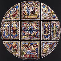 Window Showing the Death, Assumption and Coronation of the Virgin, 1288, duccio