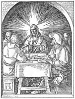 Christ and the Disciples at Emmaus, 1511, durer