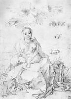 Madonna and child on the grassy bank, durer