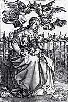 Madonna Crowned By Two Angels, 1518, durer